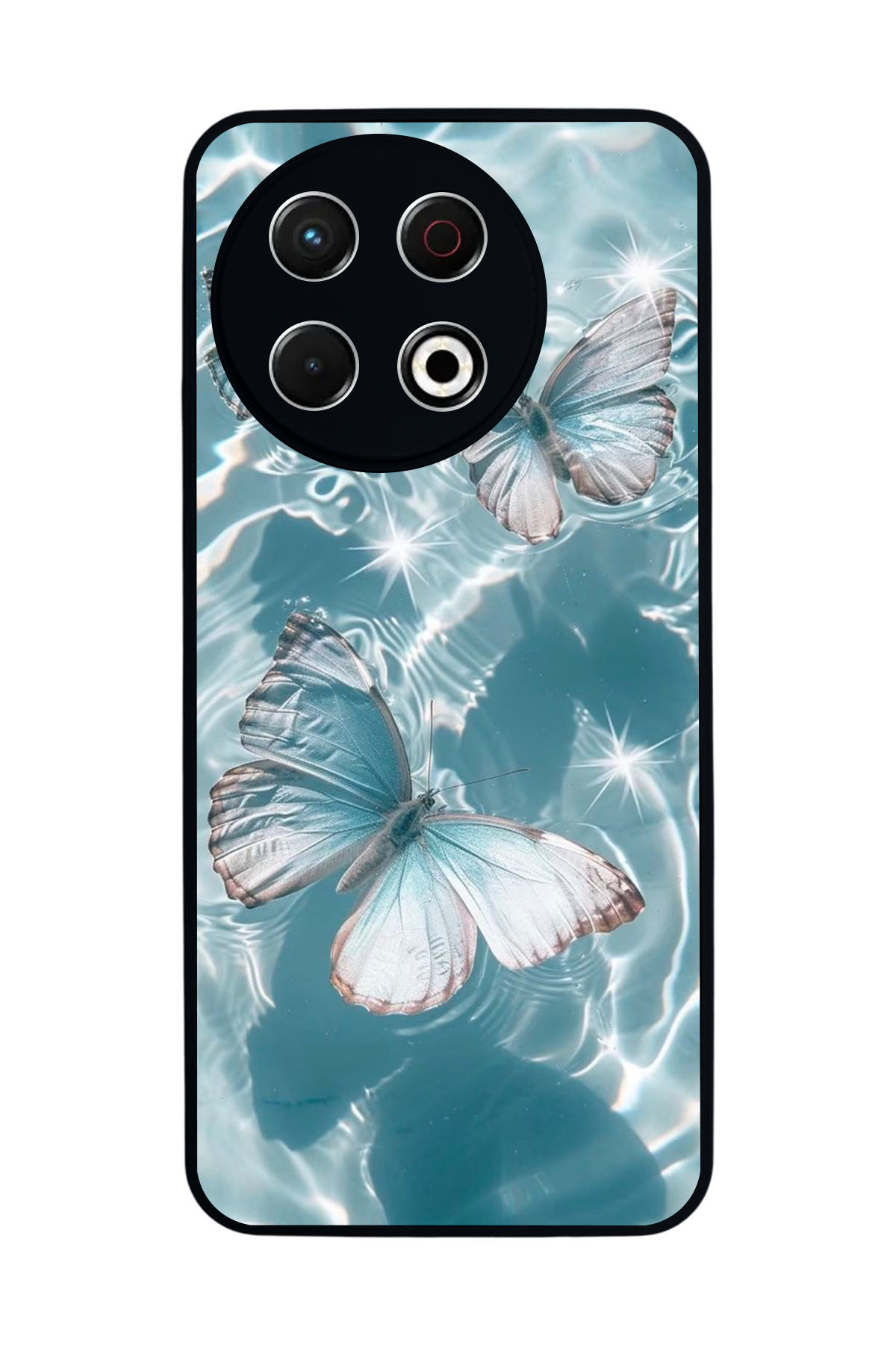 Tecno Spark 30 Pro Uyumlu Kelebek Tasarımlı Glossy Premium Kılıf