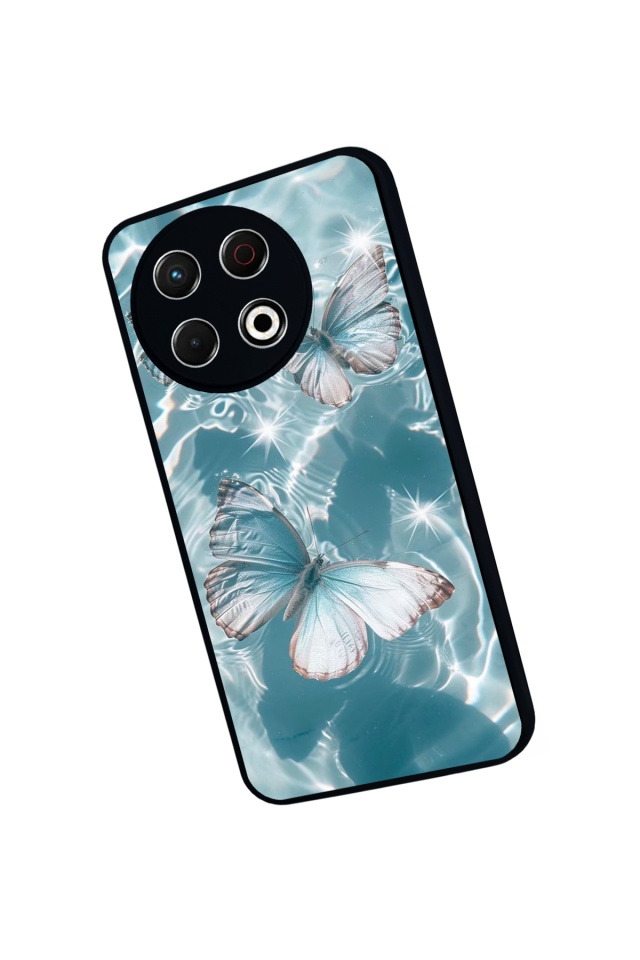Tecno Spark 30 Pro Uyumlu Kelebek Tasarımlı Glossy Premium Kılıf