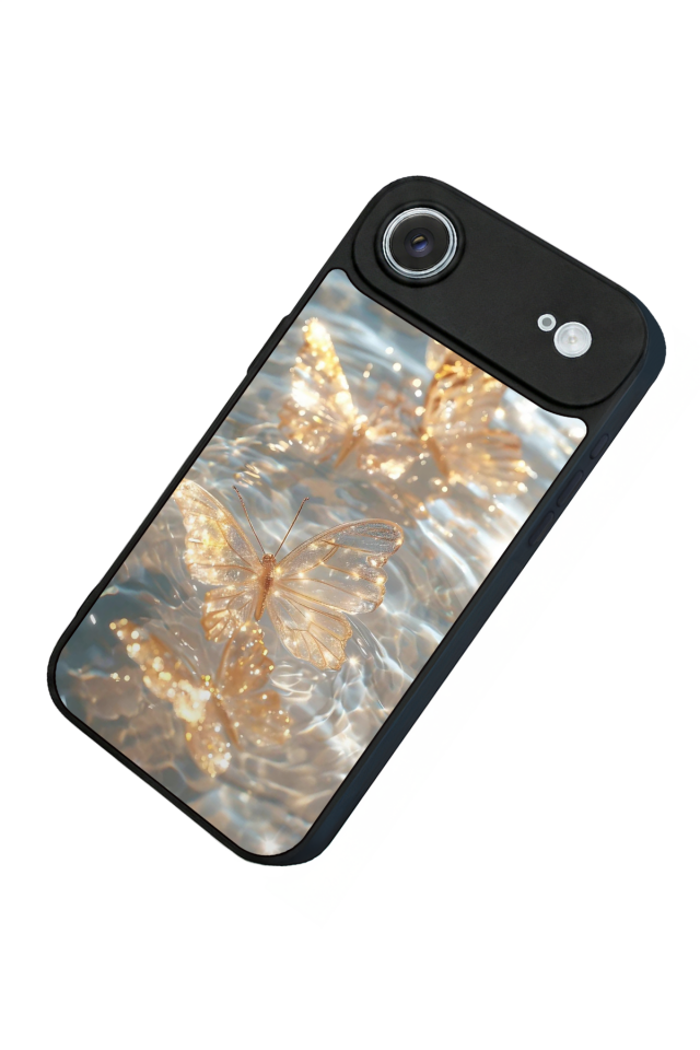 iPhone 17 Air Uyumlu Kelebek Tasarımlı Glossy Premium Kılıf