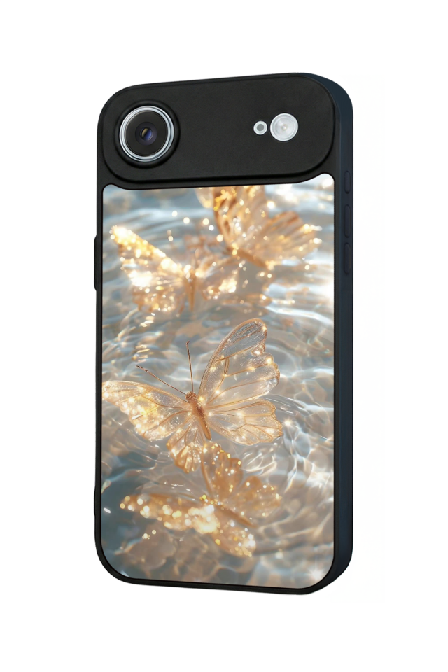 iPhone 17 Air Uyumlu Kelebek Tasarımlı Glossy Premium Kılıf