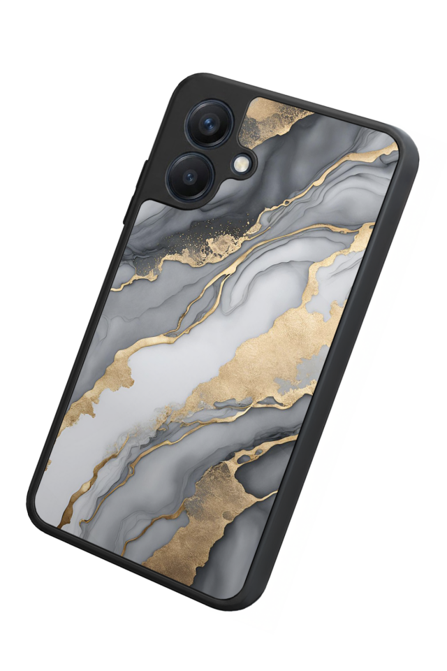 Samsung Galaxy A07 Uyumlu Mermer Marble Tasarımlı Glossy Premium Kılıf
