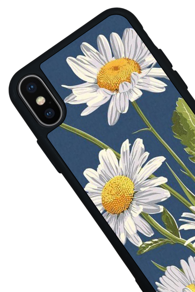 iPhone X/ XS Uyumlu Papatya Tasarımlı Glossy Premium Kılıf