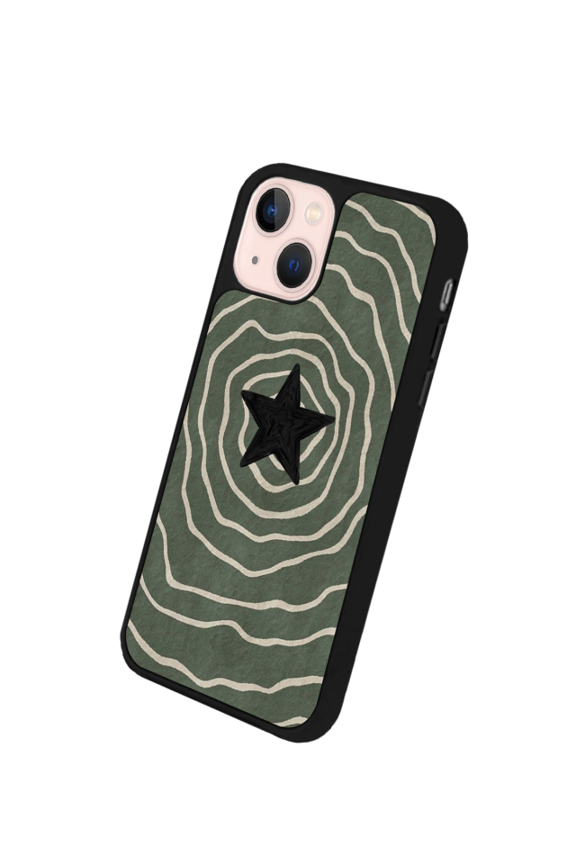 iPhone 15 Plus Uyumlu Retro Yildizlar Tasarımlı Glossy Premium Kılıf