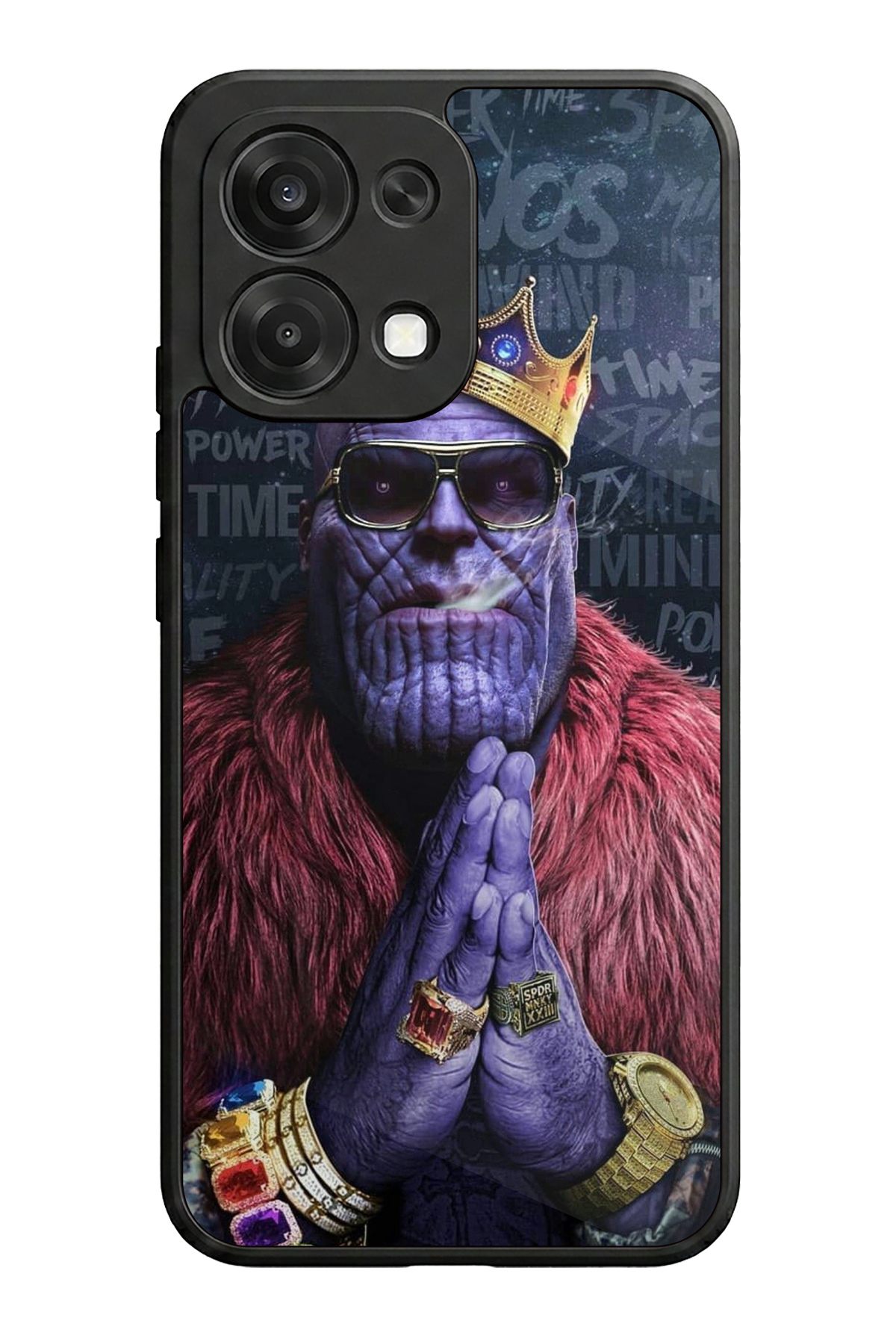 Oppo A6 Pro Uyumlu Thanos Tasarımlı Glossy Premium Kılıf