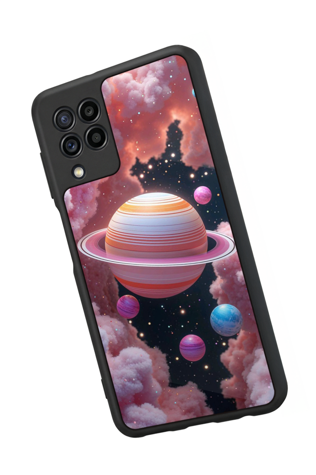 Samsung Galaxy M32 Uyumlu Uzay Tasarımlı Glossy Premium Kılıf