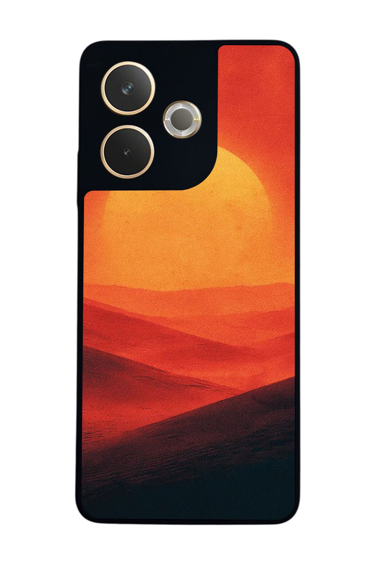 Oppo A5 Pro Uyumlu Güneş Tasarımlı Glossy Premium Kılıf
