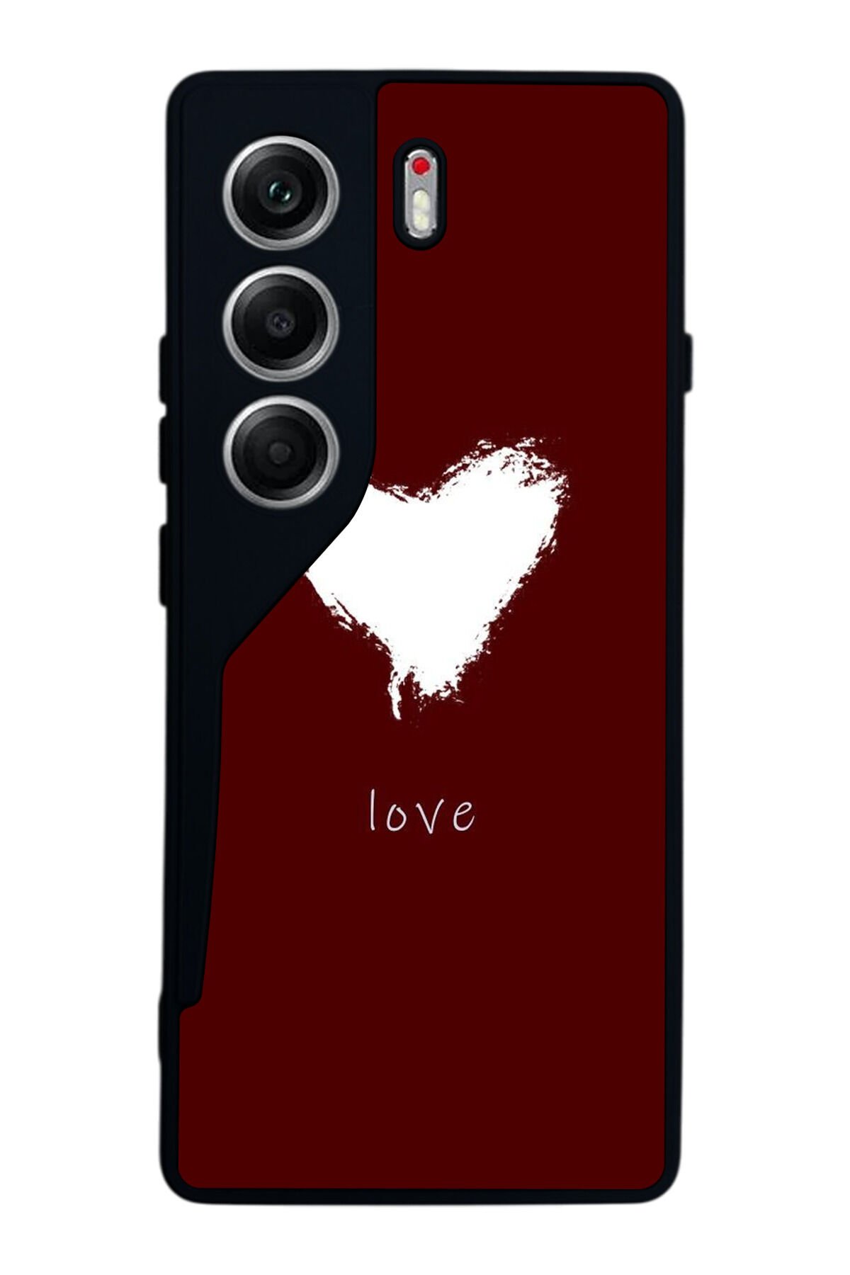 Tecno Camon 40 Uyumlu Kalp Love Tasarımlı Glossy Premium Kılıf