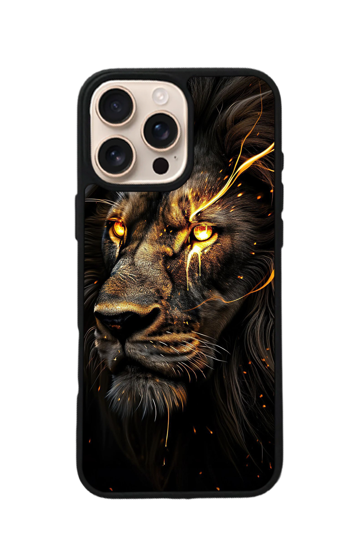 iPhone 15 Pro Uyumlu Aslan Tasarımlı Glossy Premium Kılıf