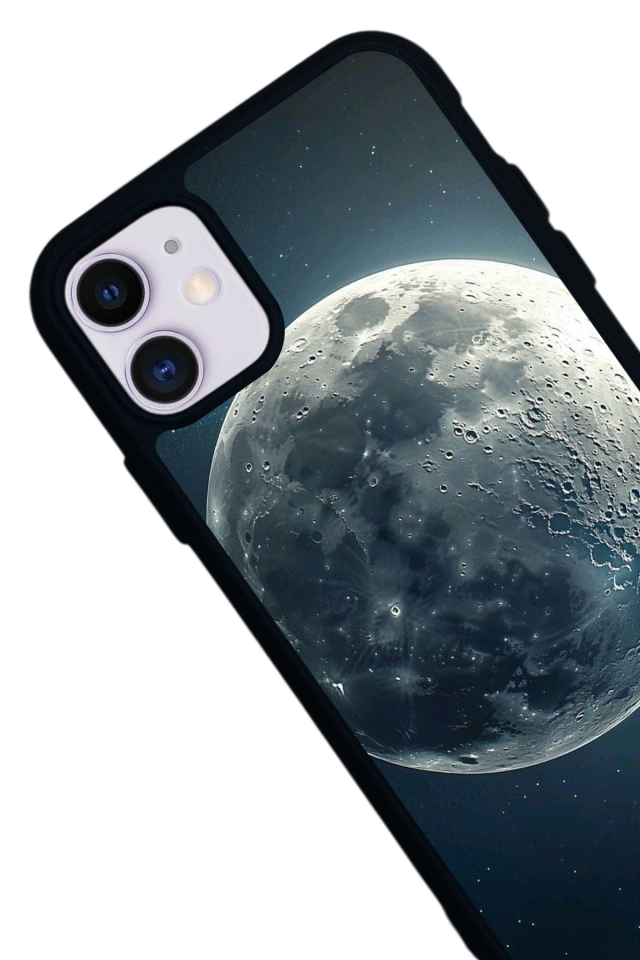iPhone 11 Uyumlu Ay Tasarımlı Glossy Premium Kılıf