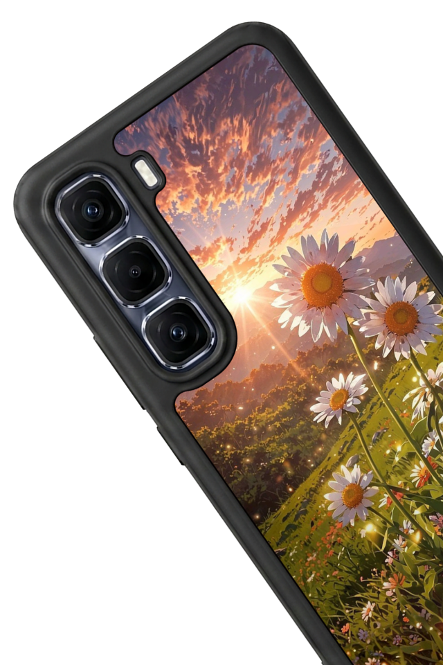 Infinix Hot 60 Pro Plus Uyumlu Cicek Tasarımlı Glossy Premium Kılıf