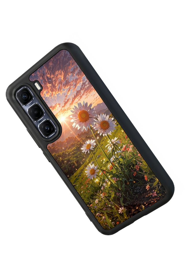 Infinix Hot 60 Pro Plus Uyumlu Cicek Tasarımlı Glossy Premium Kılıf