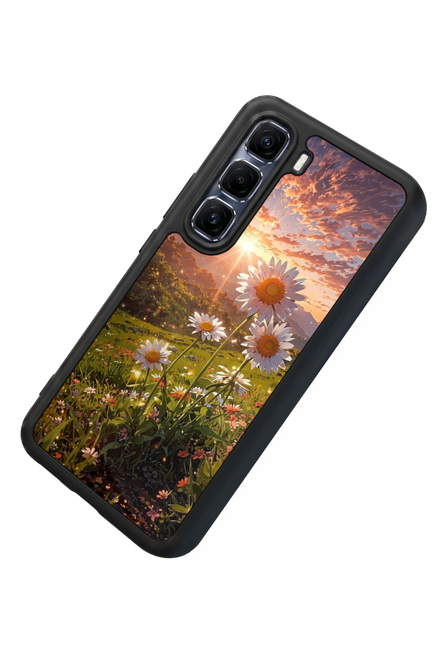 Infinix Hot 60 Pro Plus Uyumlu Cicek Tasarımlı Glossy Premium Kılıf