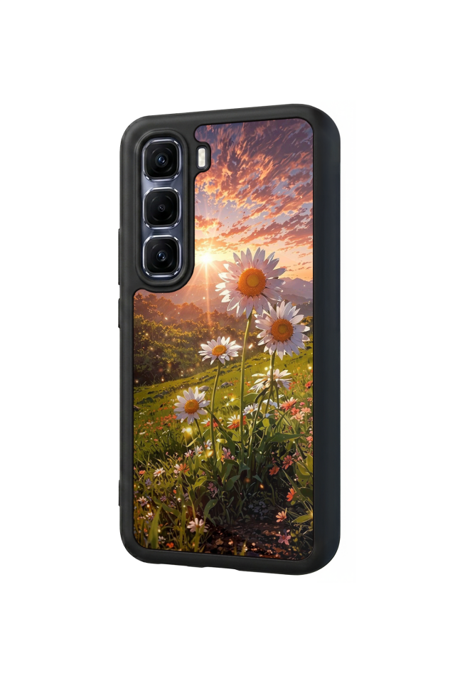 Infinix Hot 60 Pro Plus Uyumlu Cicek Tasarımlı Glossy Premium Kılıf