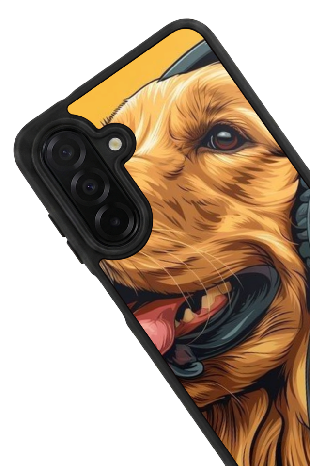 Samsung Galaxy A36 Uyumlu Golden Kopek Tasarımlı Glossy Premium Kılıf