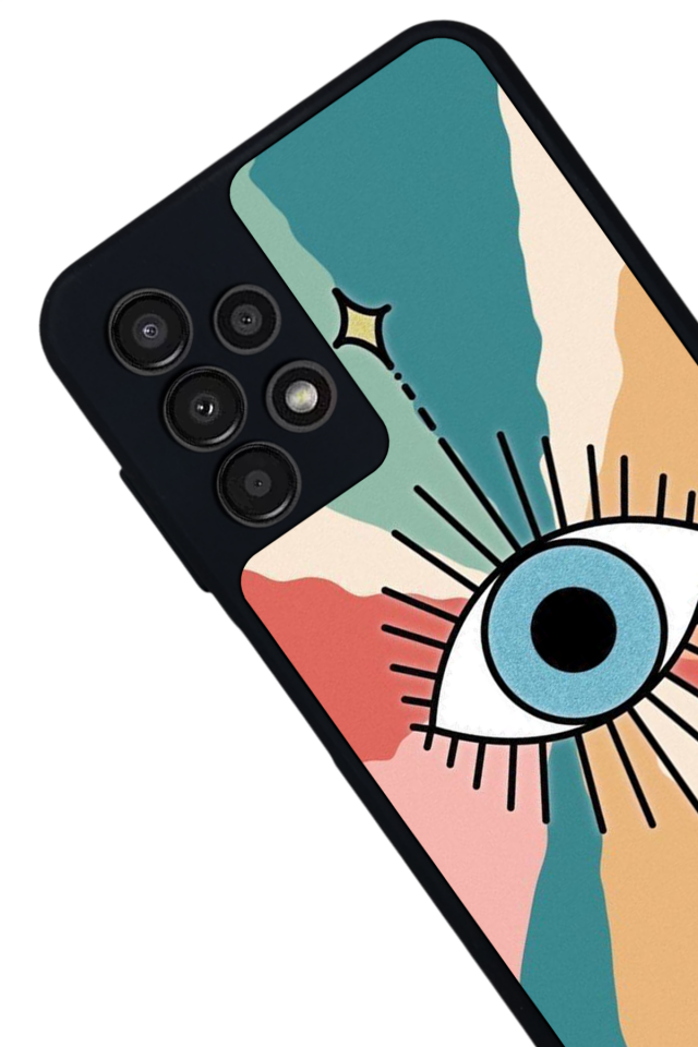 Samsung Galaxy A13 Uyumlu Göz Tasarımlı Glossy Premium Kılıf