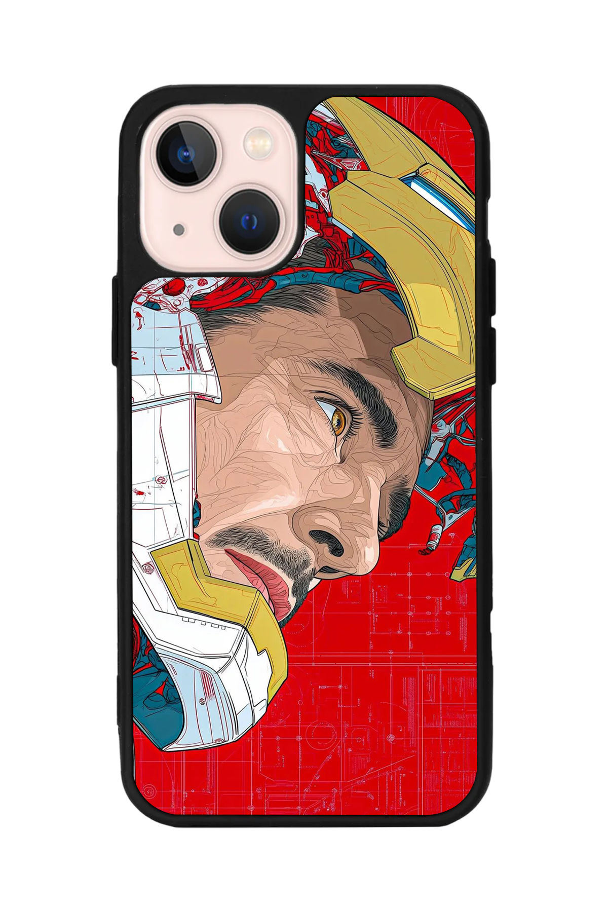 iPhone 13/14 Uyumlu Iron Man ( Demir Adam ) Tasarımlı Glossy Premium Kılıf
