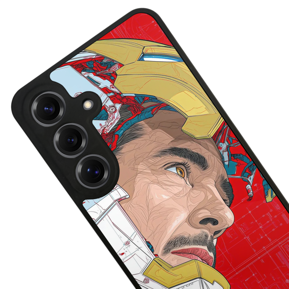 Samsung Galaxy S25 Uyumlu Iron Man ( Demir Adam ) Tasarımlı Glossy Premium Kılıf