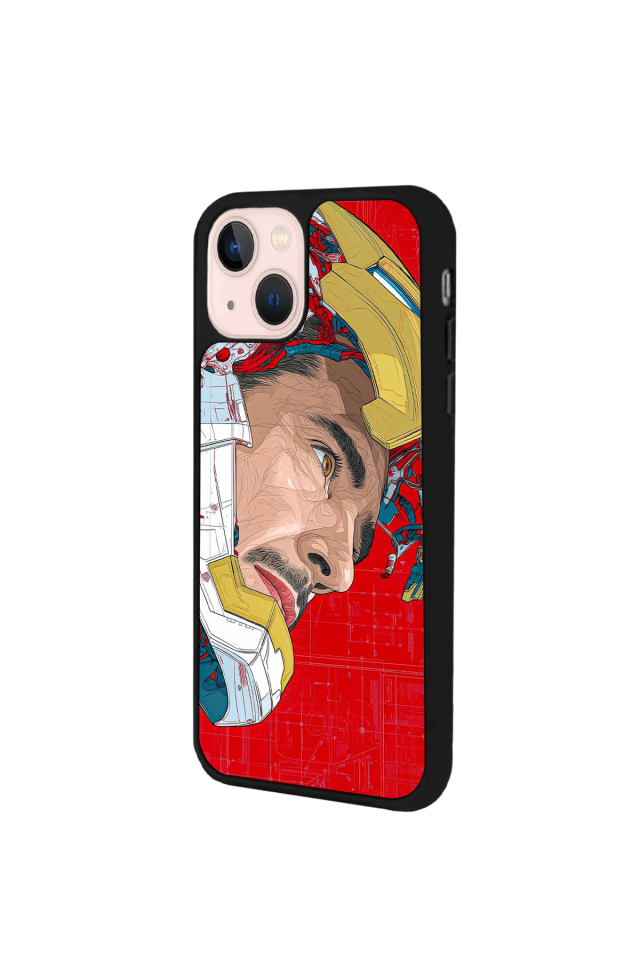 iPhone 13/14 Uyumlu Iron Man ( Demir Adam ) Tasarımlı Glossy Premium Kılıf