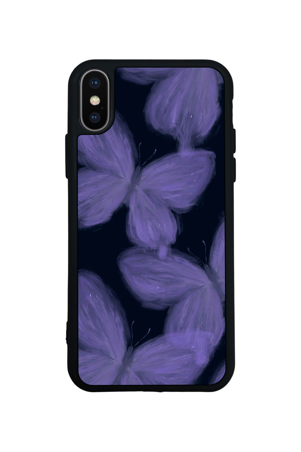 iPhone X/ XS Uyumlu Kelebek Tasarımlı Glossy Premium Kılıf