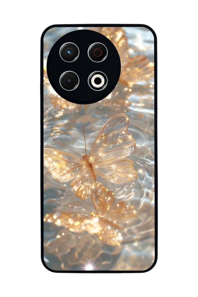 Tecno Spark 30 Pro Uyumlu Kelebek Tasarımlı Glossy Premium Kılıf
