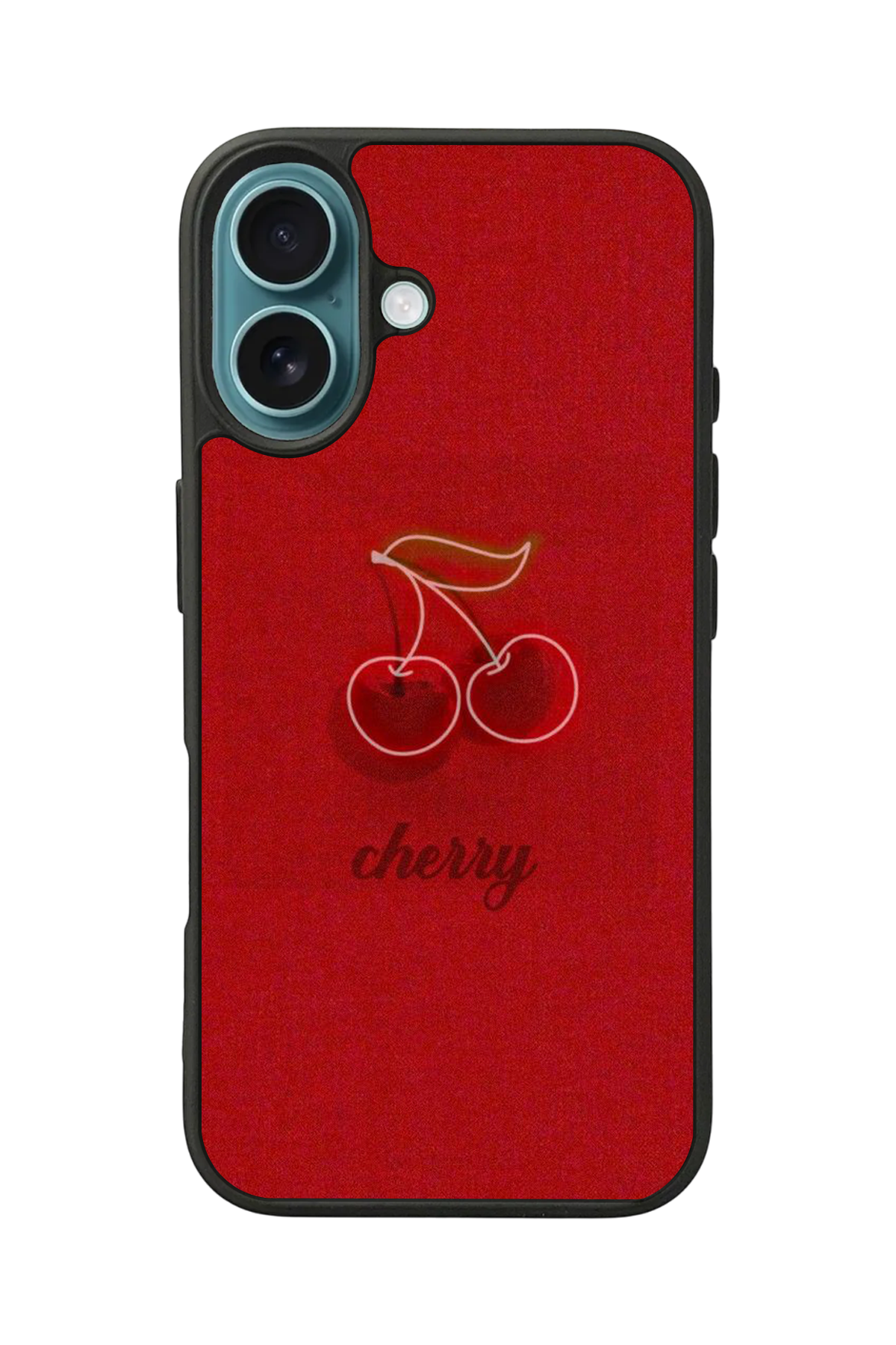 iPhone 16 Plus Uyumlu Kiraz Tasarımlı Glossy Premium Kılıf