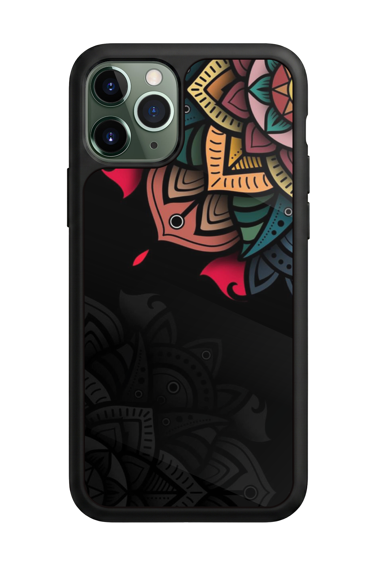 iPhone 11 Pro Max Uyumlu Mandala Tasarımlı Glossy Premium Kılıf