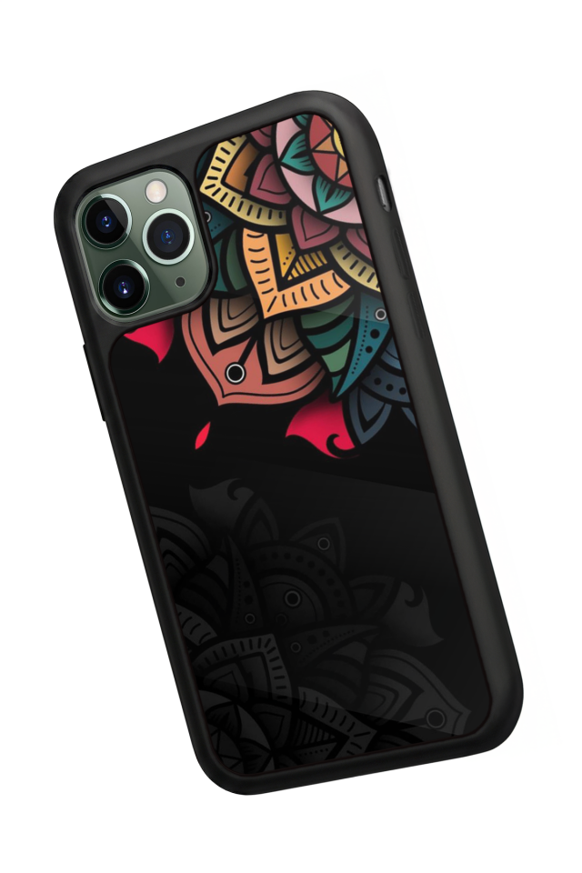 iPhone 11 Pro Max Uyumlu Mandala Tasarımlı Glossy Premium Kılıf