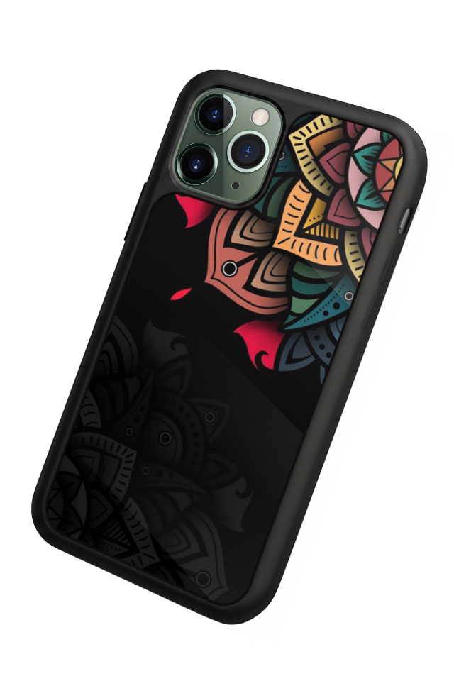iPhone 11 Pro Max Uyumlu Mandala Tasarımlı Glossy Premium Kılıf