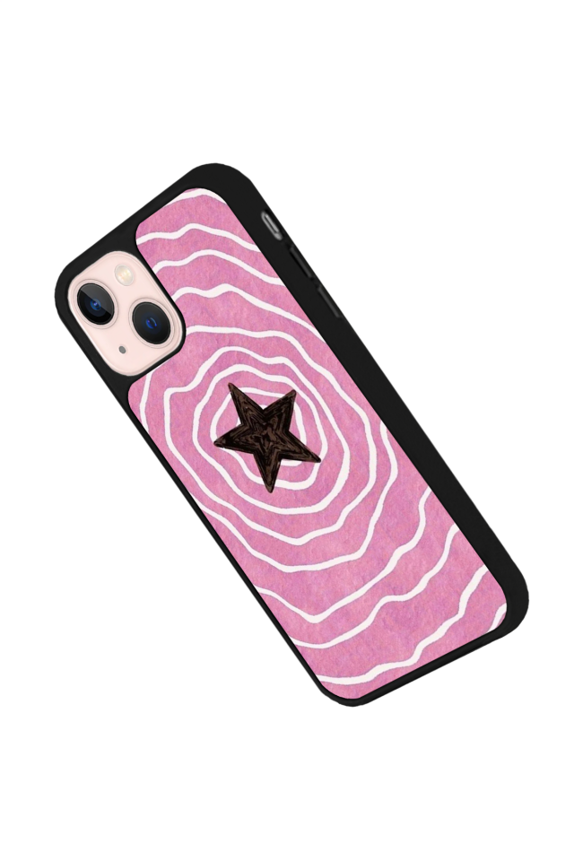 iPhone 15 Plus Uyumlu Retro Yildizlar Tasarımlı Glossy Premium Kılıf