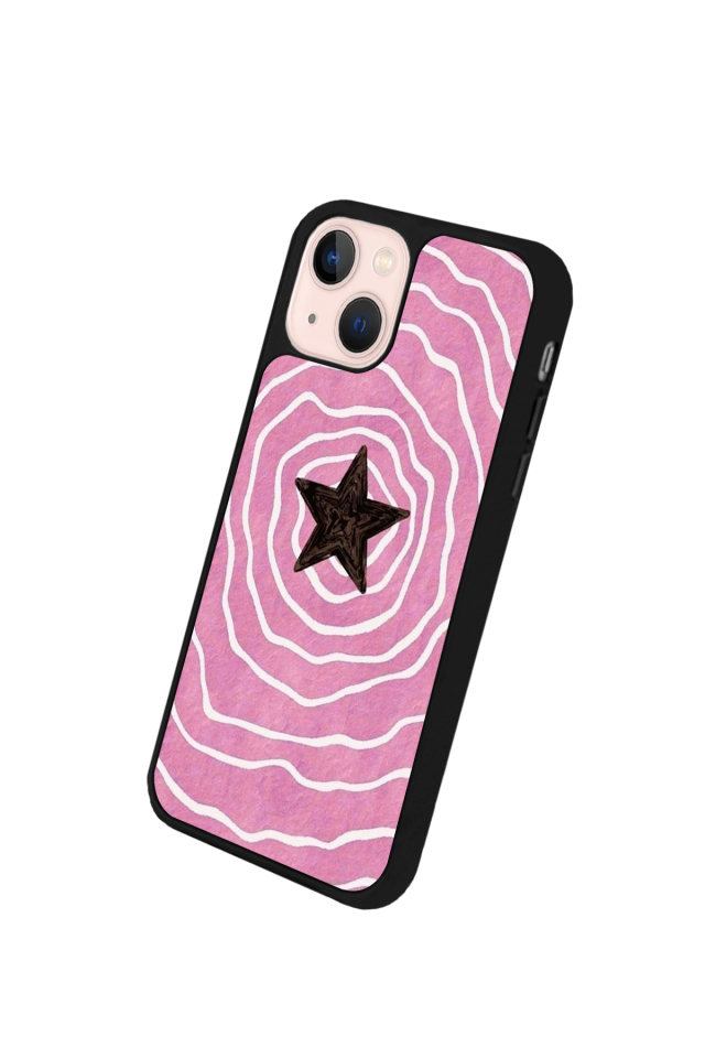 iPhone 15 Plus Uyumlu Retro Yildizlar Tasarımlı Glossy Premium Kılıf