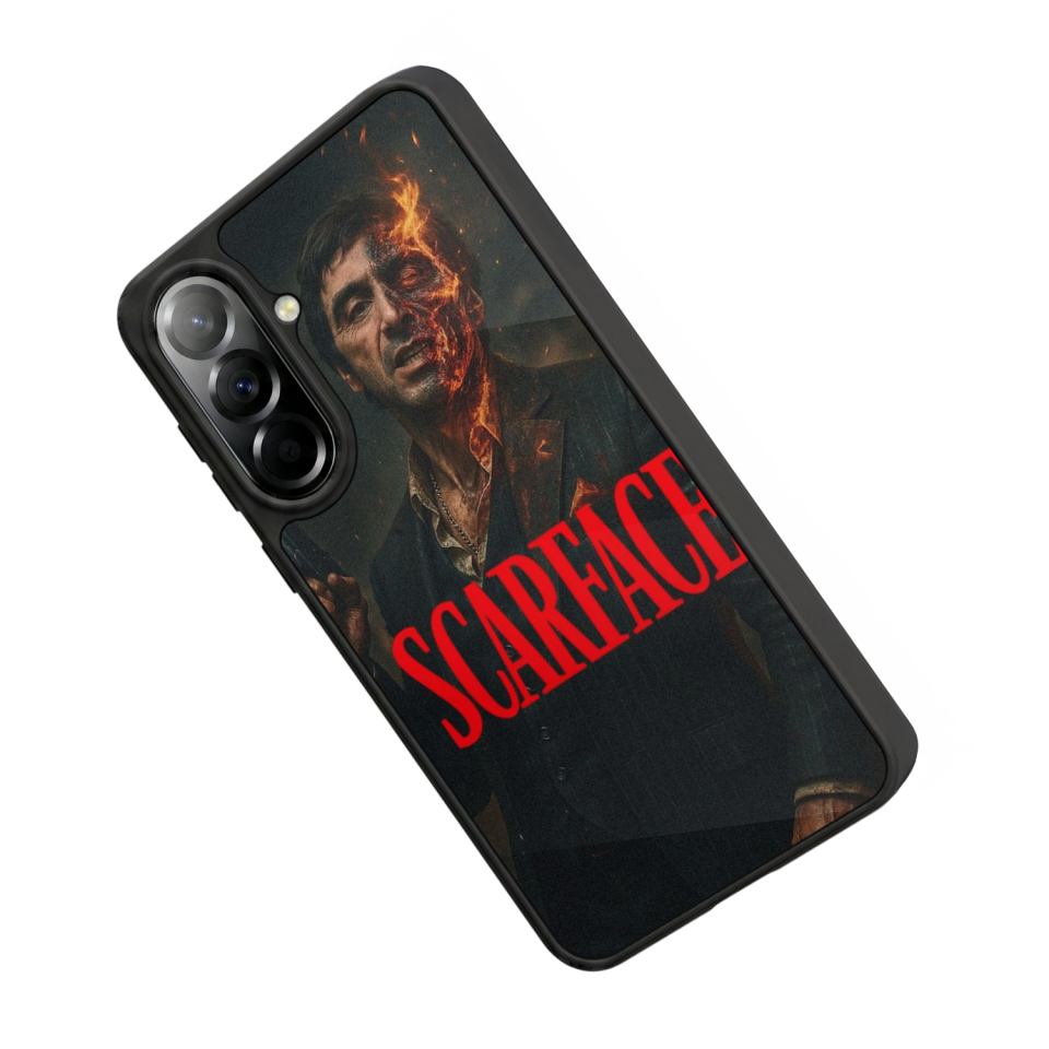 Samsung Galaxy A37 Uyumlu Scarface Tasarımlı Glossy Premium Kılıf