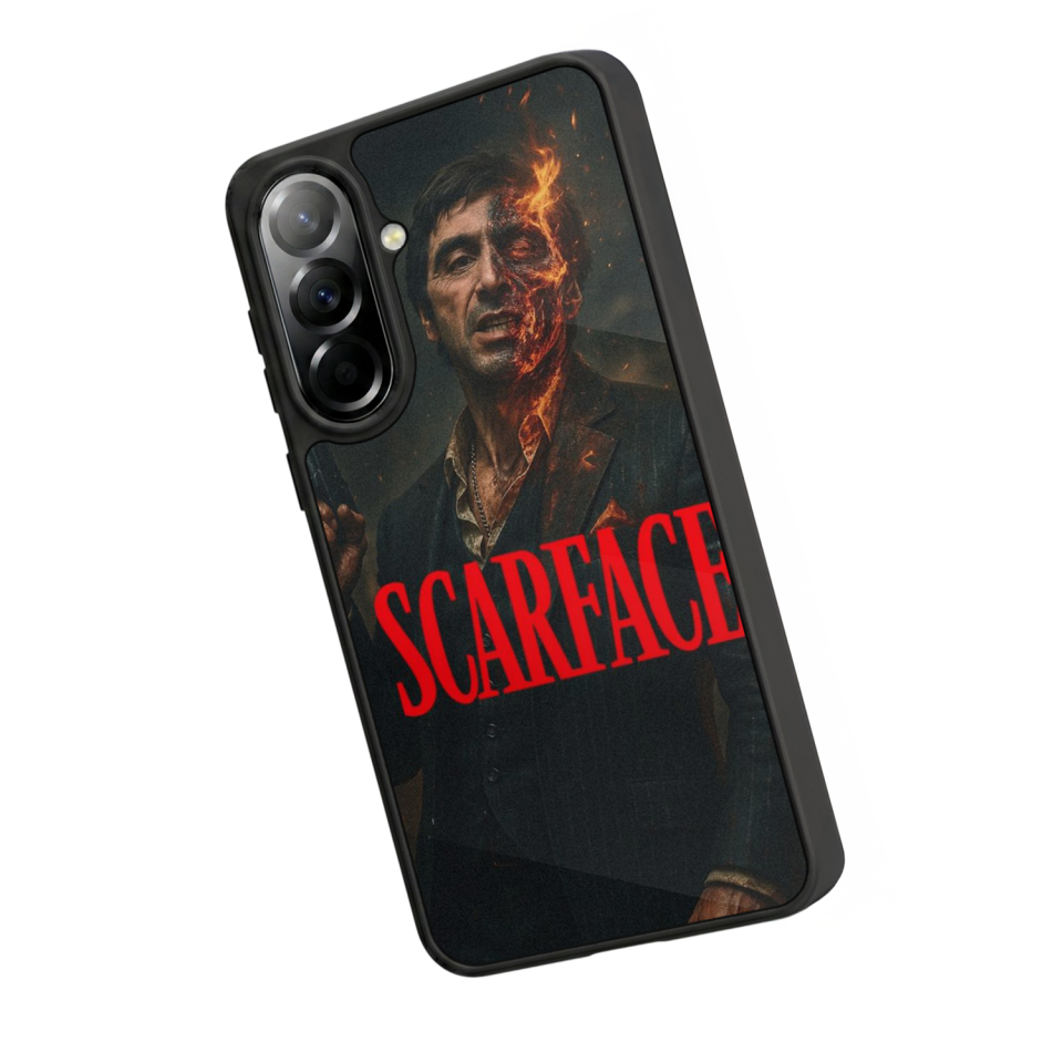 Samsung Galaxy A37 Uyumlu Scarface Tasarımlı Glossy Premium Kılıf