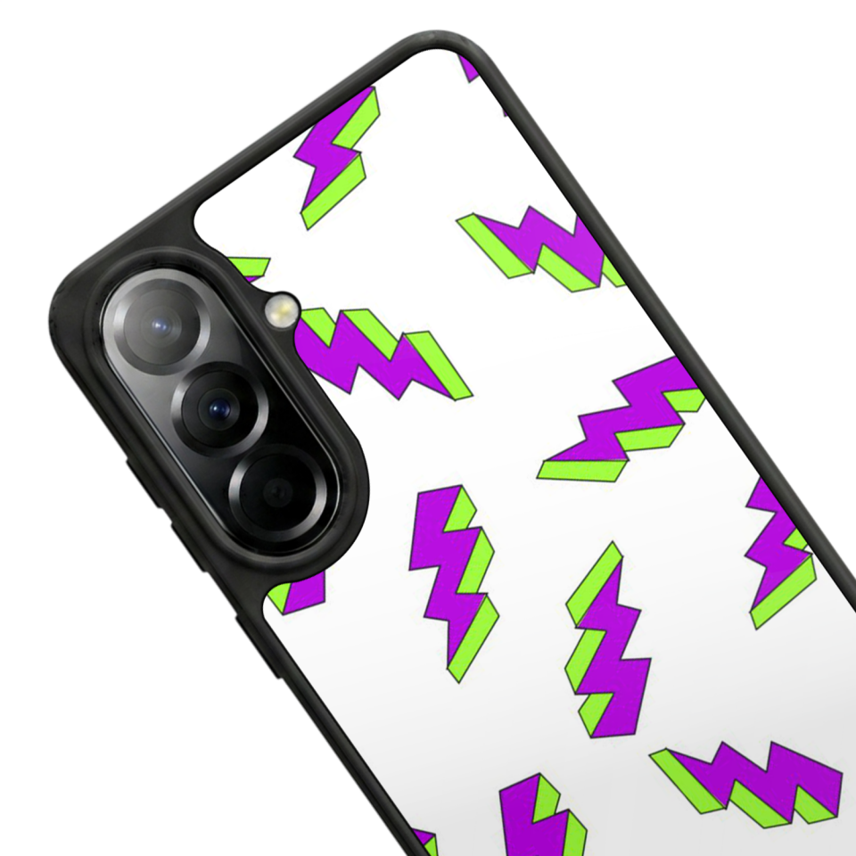 Samsung Galaxy A37 Uyumlu Simsek Tasarımlı Glossy Premium Kılıf