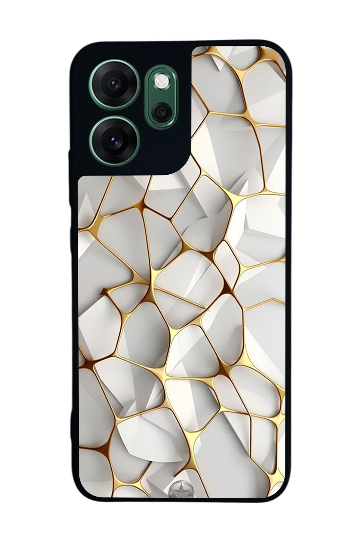 Oppo Reno 14F Uyumlu Mermer Marble Tasarımlı Glossy Premium Kılıf