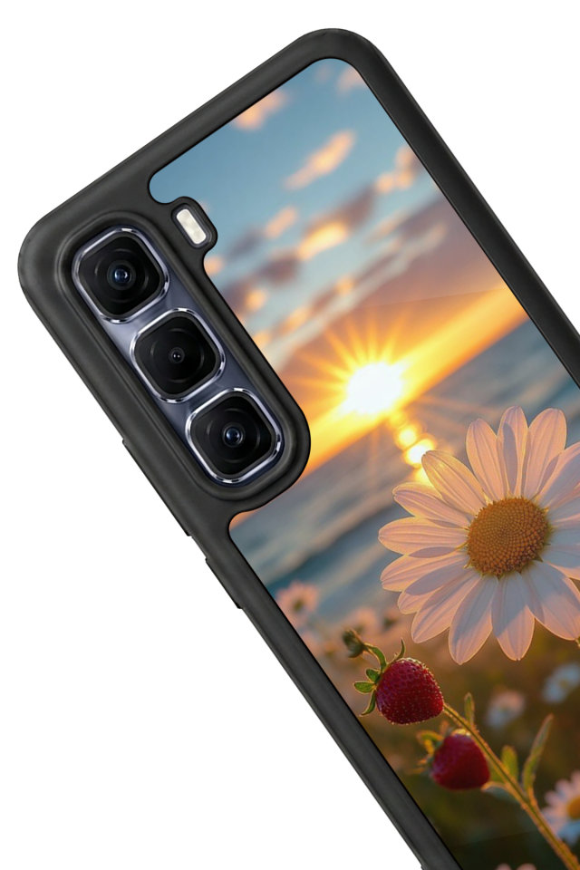 Infinix Hot 60 Pro Plus Uyumlu Cicek Tasarımlı Glossy Premium Kılıf