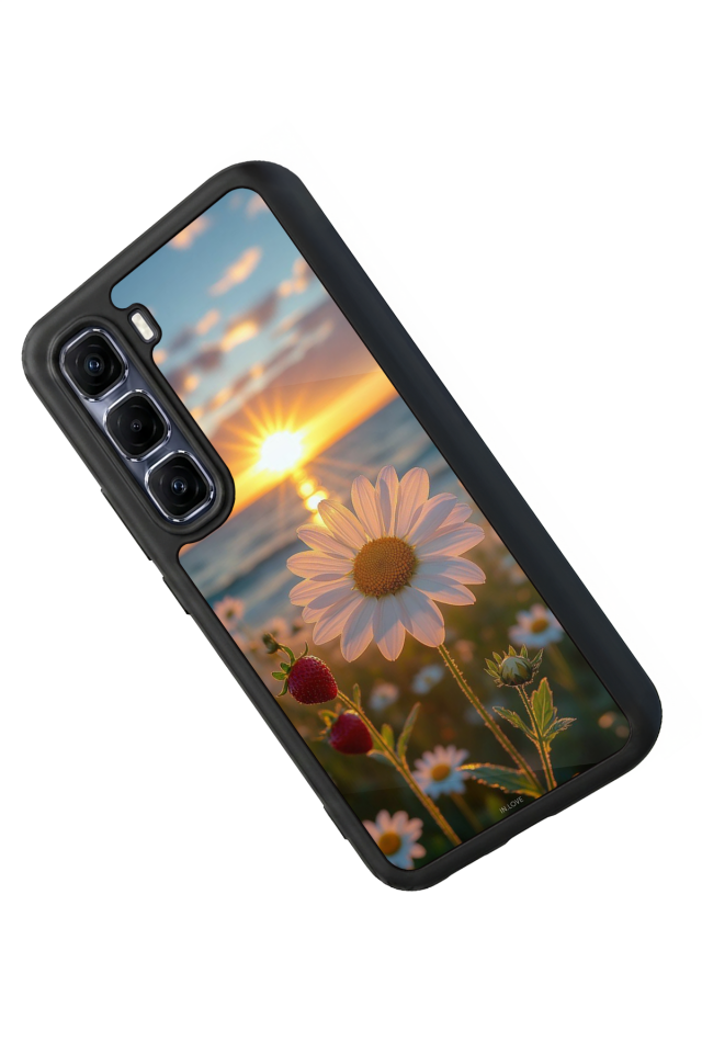 Infinix Hot 60 Pro Plus Uyumlu Cicek Tasarımlı Glossy Premium Kılıf