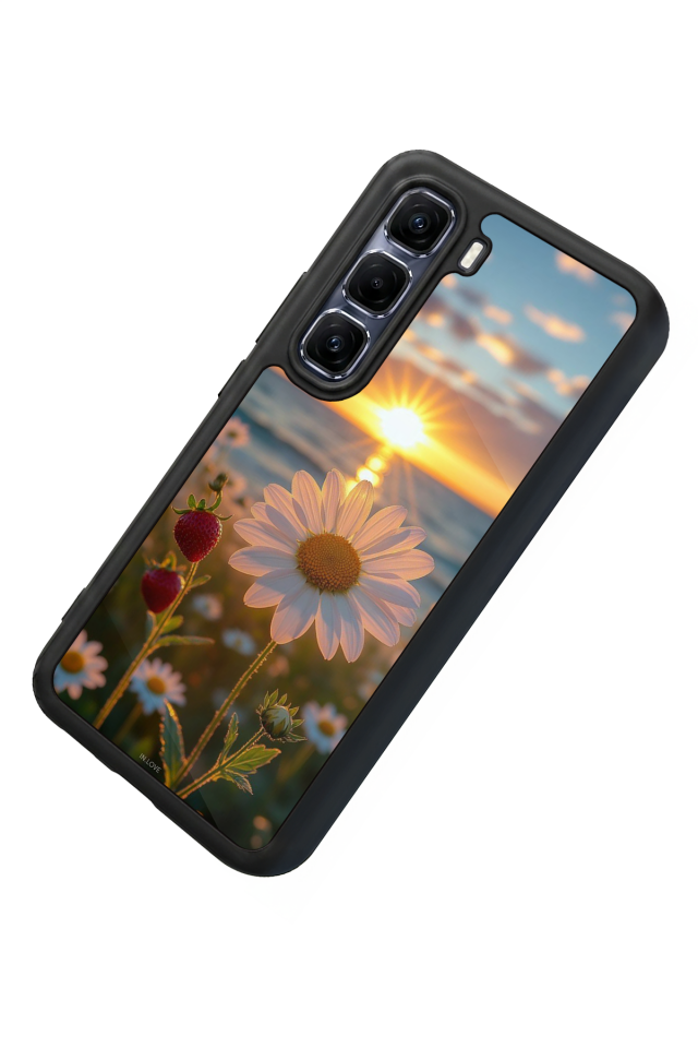 Infinix Hot 60 Pro Plus Uyumlu Cicek Tasarımlı Glossy Premium Kılıf