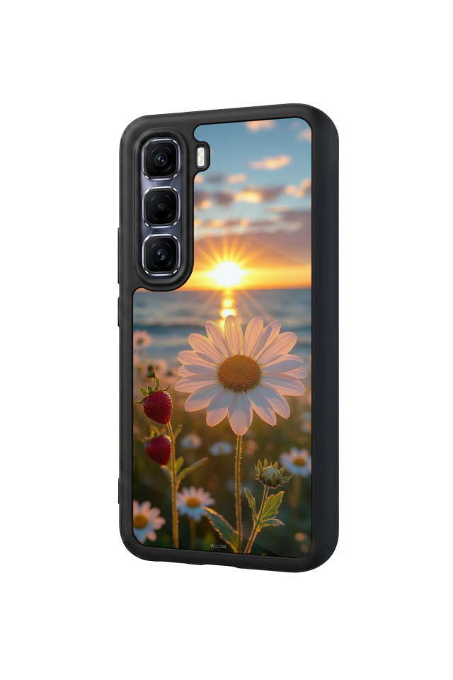 Infinix Hot 60 Pro Plus Uyumlu Cicek Tasarımlı Glossy Premium Kılıf