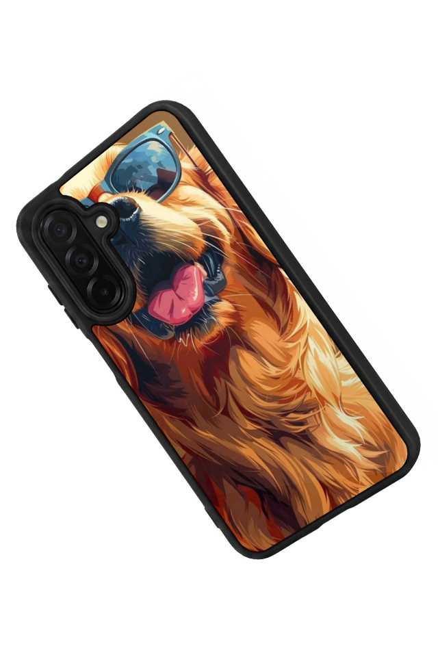 Samsung Galaxy A36 Uyumlu Golden Kopek Tasarımlı Glossy Premium Kılıf