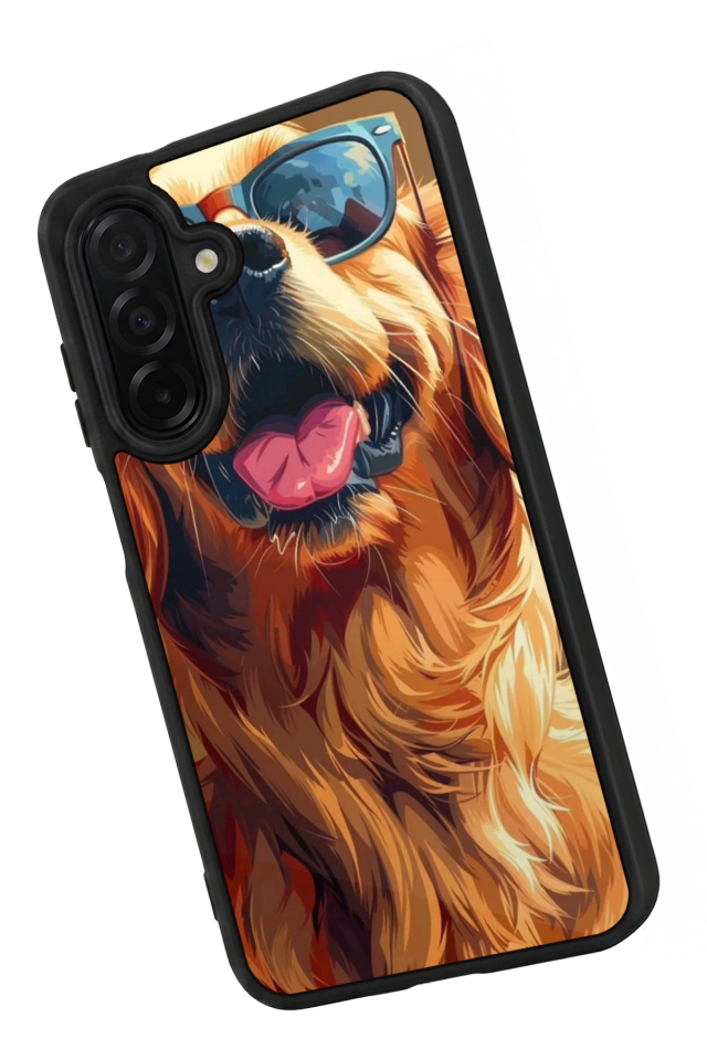 Samsung Galaxy A36 Uyumlu Golden Kopek Tasarımlı Glossy Premium Kılıf