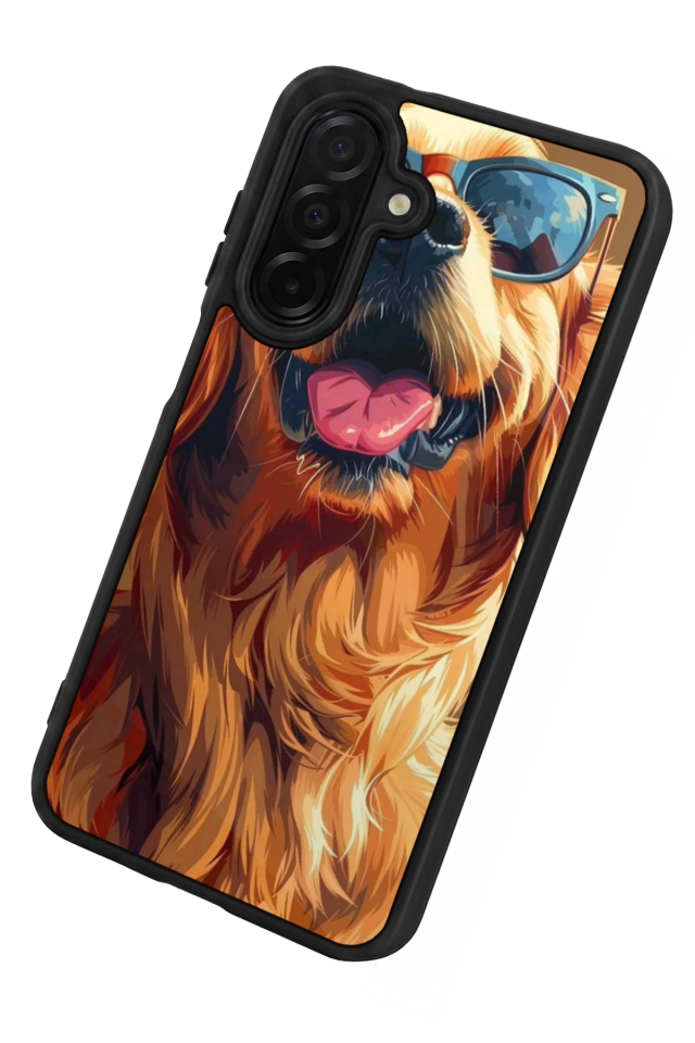 Samsung Galaxy A36 Uyumlu Golden Kopek Tasarımlı Glossy Premium Kılıf