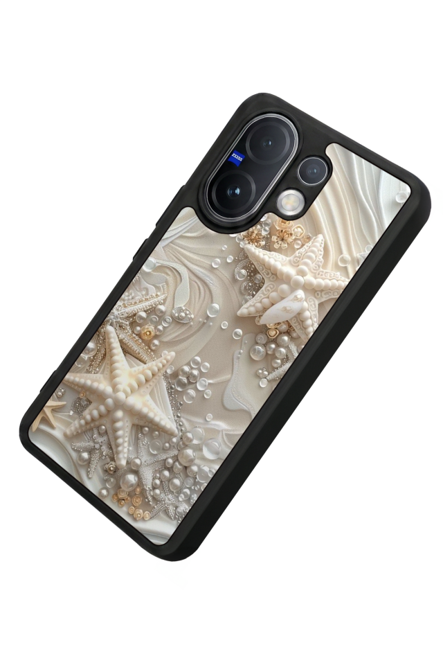 Vivo V60 Uyumlu  İnci Tasarımlı Glossy Premium Kılıf