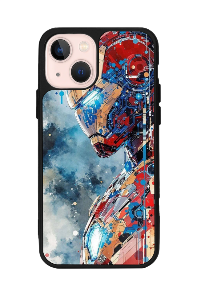 iPhone 13/14 Uyumlu Iron Man ( Demir Adam ) Tasarımlı Glossy Premium Kılıf