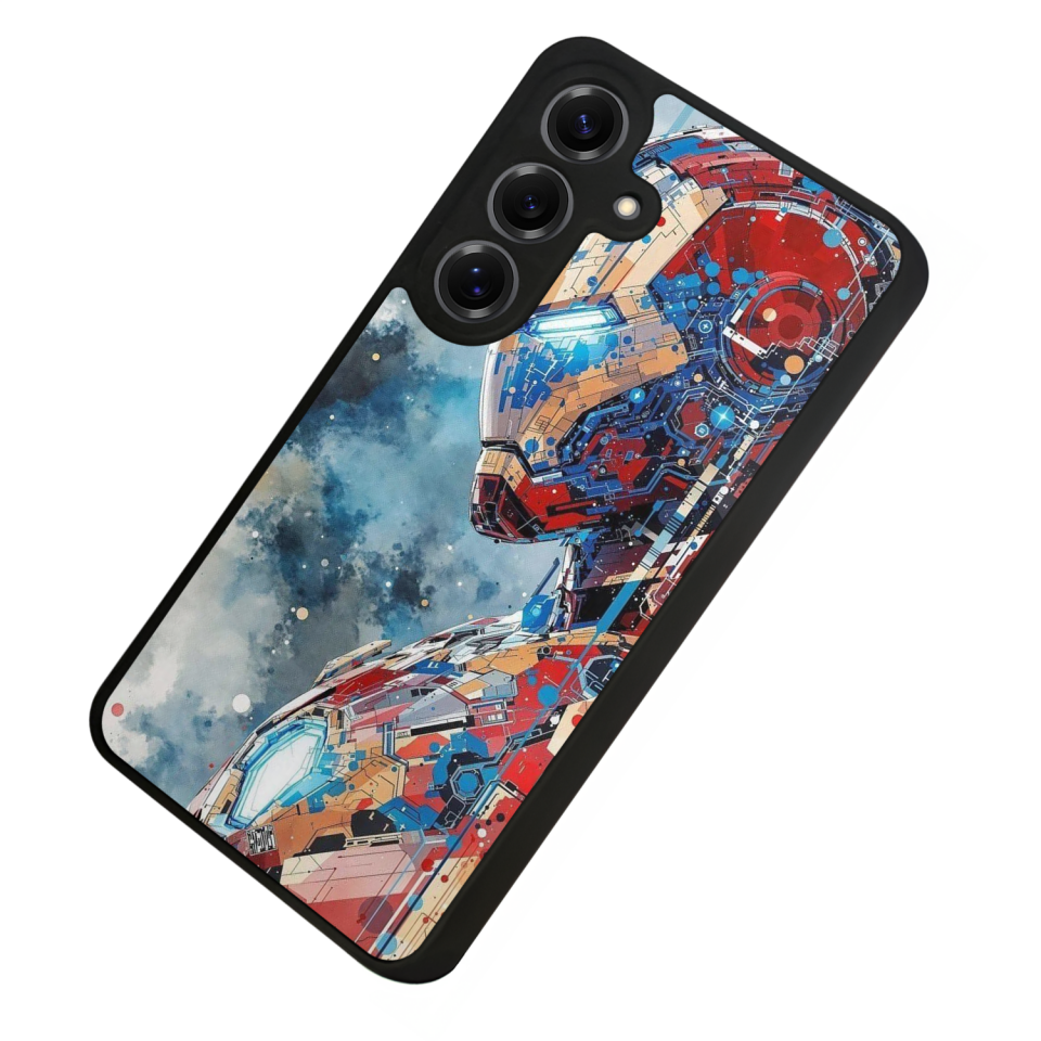 Samsung Galaxy S25 Uyumlu Iron Man ( Demir Adam ) Tasarımlı Glossy Premium Kılıf