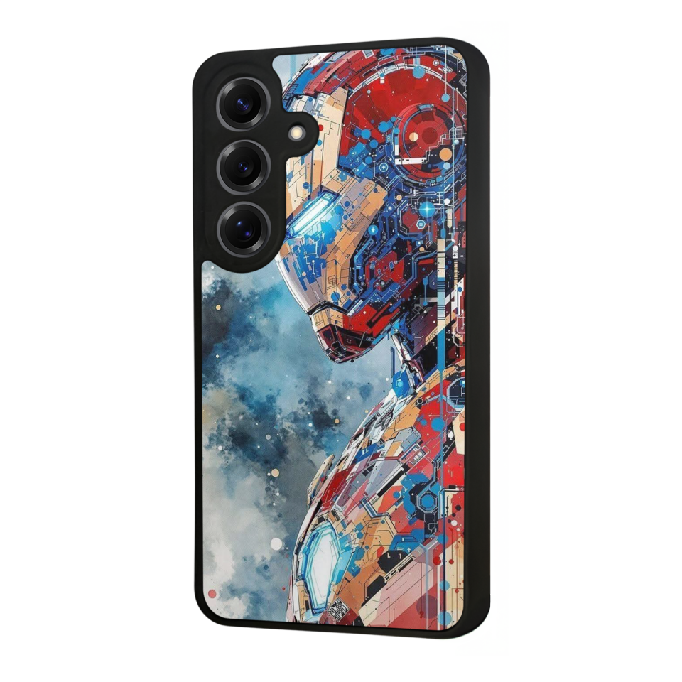 Samsung Galaxy S25 Uyumlu Iron Man ( Demir Adam ) Tasarımlı Glossy Premium Kılıf