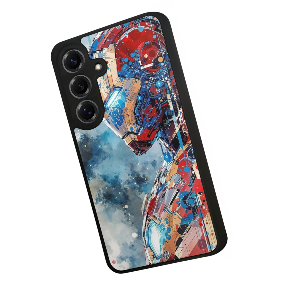 Samsung Galaxy S25 Uyumlu Iron Man ( Demir Adam ) Tasarımlı Glossy Premium Kılıf