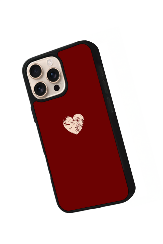 iPhone 16 Pro Uyumlu Kalp Love Tasarımlı Glossy Premium Kılıf