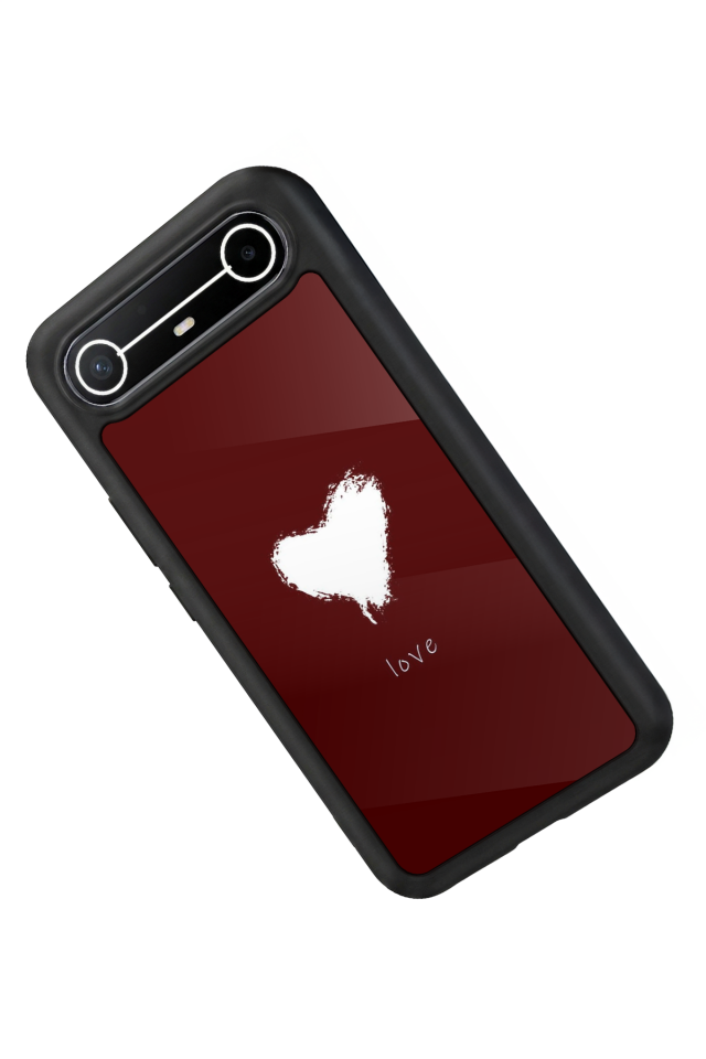 Tecno Spark Slim 5G Uyumlu Kalp Love Tasarımlı Glossy Premium Kılıf
