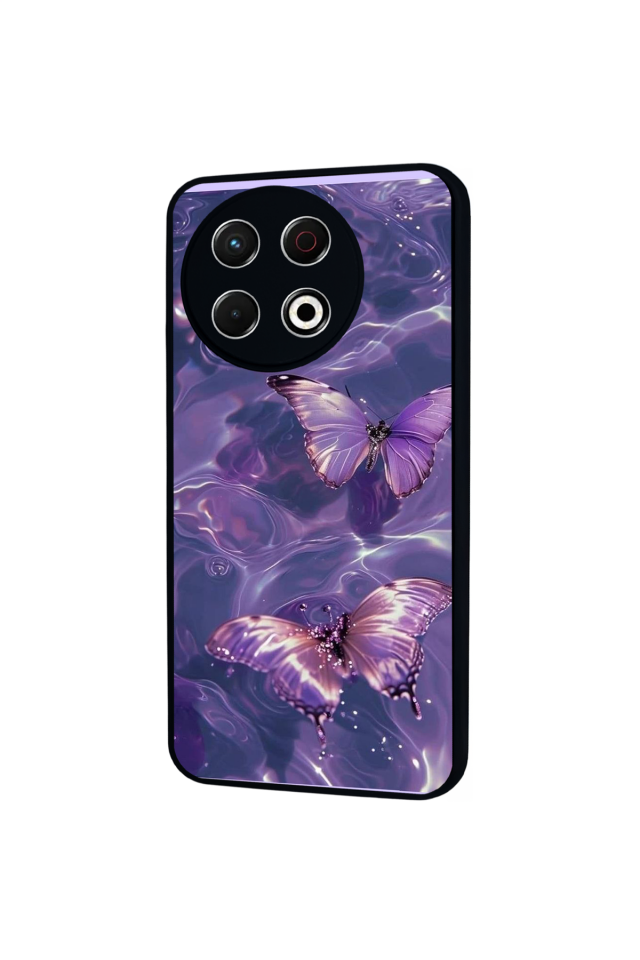 Tecno Spark 30 Pro Uyumlu Kelebek Tasarımlı Glossy Premium Kılıf