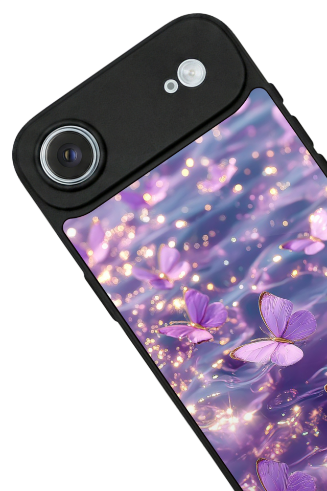 iPhone 17 Air Uyumlu Kelebek Tasarımlı Glossy Premium Kılıf